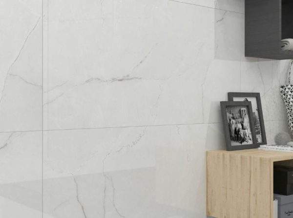 ادینبرگ Adinberg- سرامیک ادینبرگ سفید پولیش مدل کارشده 60x120 - کاشی عقیق