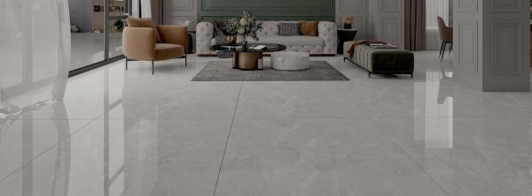 ولکانو Velkano - سرامیک ولکانو طوسی مدل کار شده 100x100 - کاشی پارس